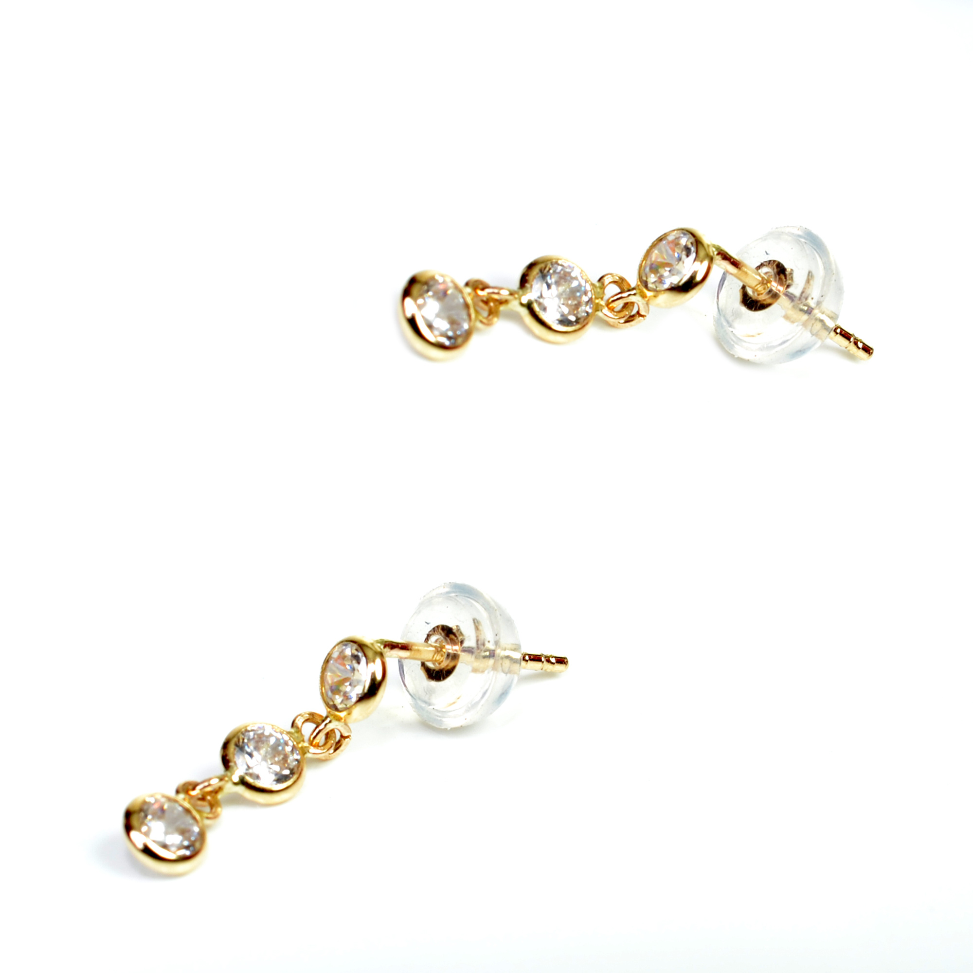 ΣΚΟΥΛΑΡΙΚΙΑ Κρεμαστα Κίτρινο Χρυσό Κ9 με Πέτρες Ζιργκόν 09E-0016-US - 